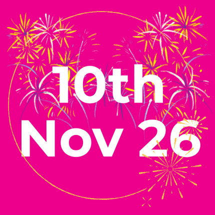 thumbnail of fireworks with the date 10th Nov 2026