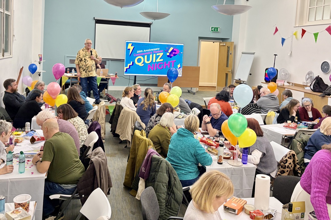 Image of large hall of people attending Quiz Night
